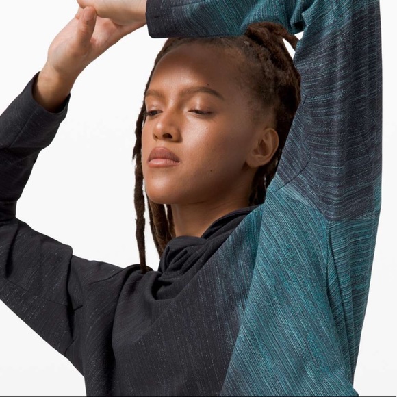 Lululemon Varsa Hoodie *lululemon lab - Aurora Glow Jacquard Black True Navy - Picture 3 of 6